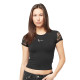 Karl Kani Γυναικεία κοντομάνικη μπλούζα Signature Back Lace Short Tee